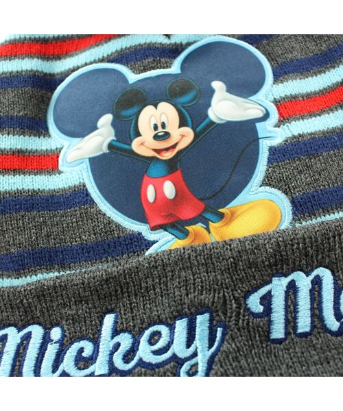 Caciula acril "Mickey", cu mot, detalii brodate 7-9 ani