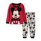 Pijama "Mickey", bluza rosie maneca lunga, pantaloni gri