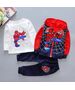 Trening 3 piese Spiderman, bluza trening cu gluga, maleta alba, pantaloni