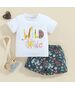 Set aniversar 1 an "Wild party", tricou alb, pantaloni scurti