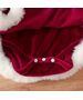 Set Craciun 2 piese "Santa baby", rochie rosie cu blanita alba si caciulita catifea