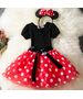 Rochie Minnie tull rosu CU DEFECT , marime 6 ani